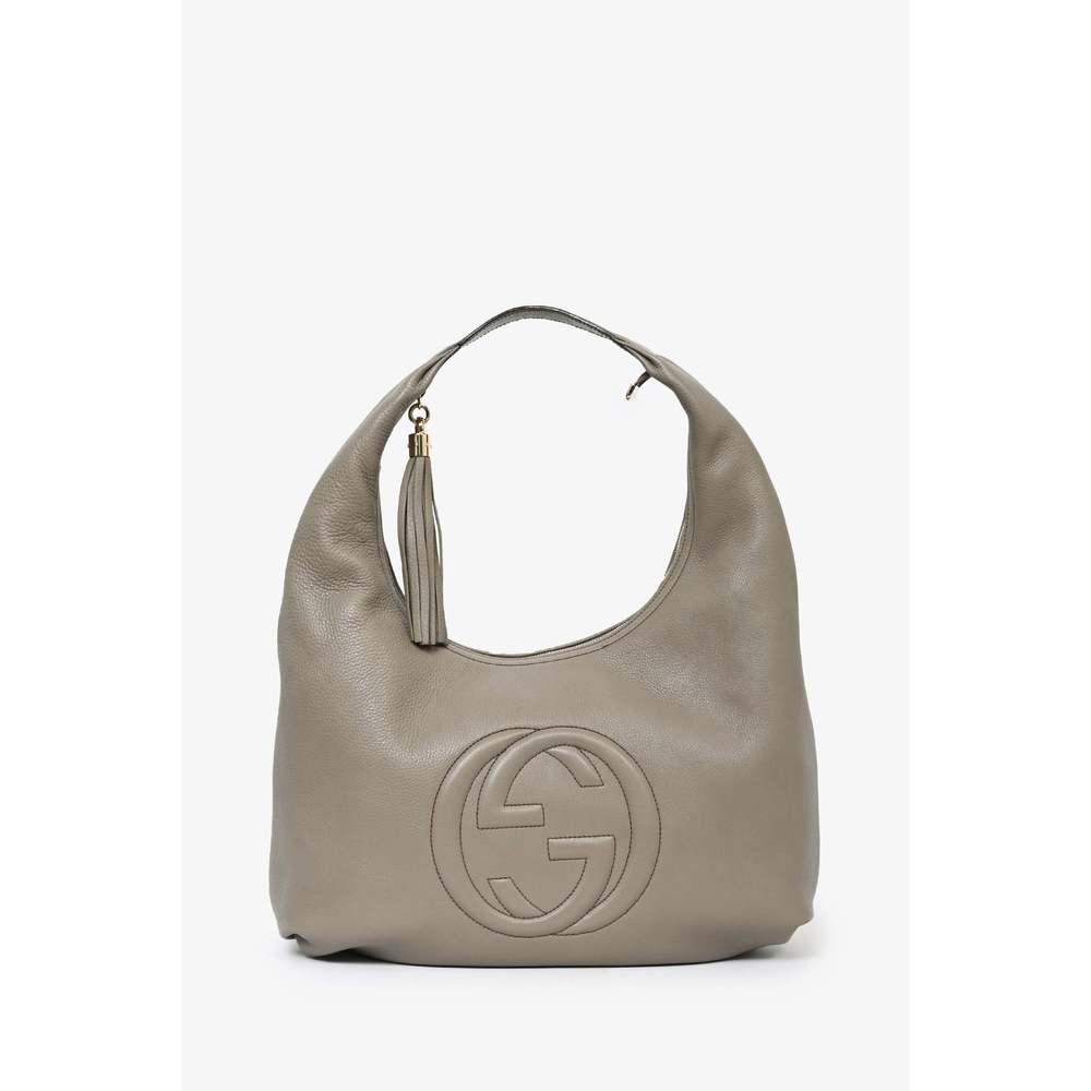 Gucci Taupe Leather Soho Hobo Bag